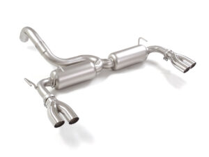 Posteriore inox sdoppiato con terminali rotondi 2 / 2x60 mm Sport Line sfalsati – Abarth 500 / 595 (typ 312) 2008>> 2008>> – Ragazzon