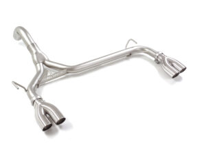 Tubo posteriore Gr. N inox sdoppiato con terminali rotondi 2 / 2x60 mm Sport Line sfalsati – Abarth 500 / 595 (typ 312) 2008>> 2008>> – Ragazzon