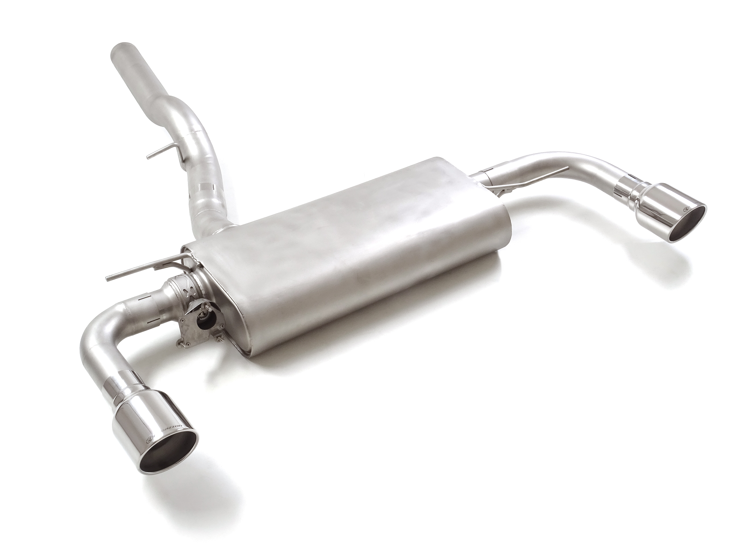 Posteriore inox sdoppiato con terminali rotondi 2 / 102 mm Sport Line – BMW F40 / M135 / F54 / F60 2015>> – Ragazzon
