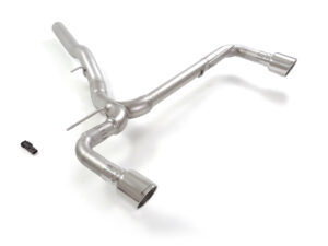 Tubo posteriore Gr. N inox sdoppiato con terminali rotondi 2 / 102 mm Sport Line – BMW F40 / M135 / F54 / F60 2015>> – Ragazzon