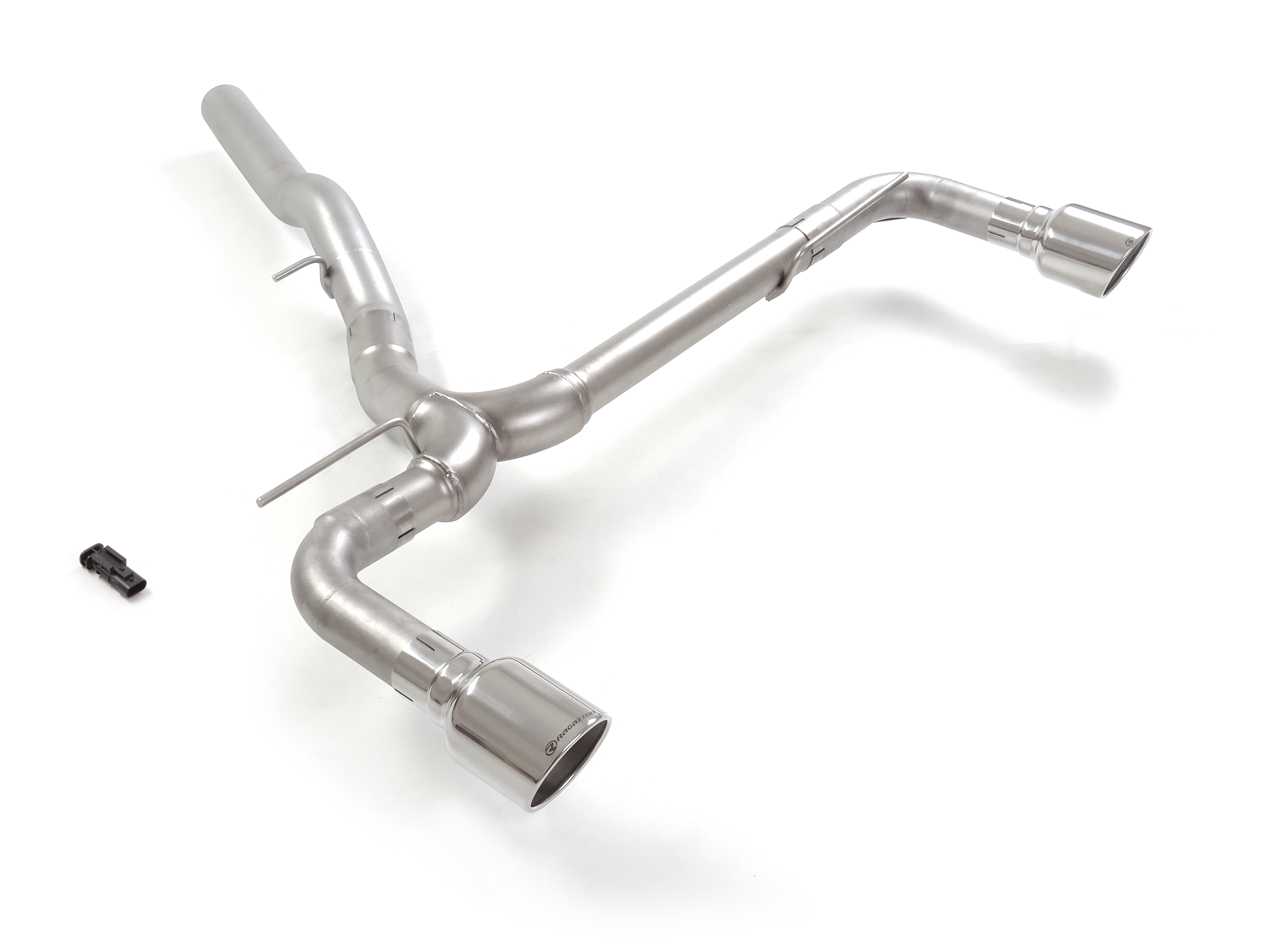 Tubo posteriore Gr. N inox sdoppiato con terminali rotondi 2 / 102 mm Sport Line – BMW F40 / M135 / F54 / F60 2015>> – Ragazzon
