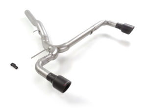 Tubo posteriore Gr. N inox sdoppiato con terminali rotondi 2 / 102 mm Sport Line Black – BMW F40 / M135 / F54 / F60 2015>> – Ragazzon