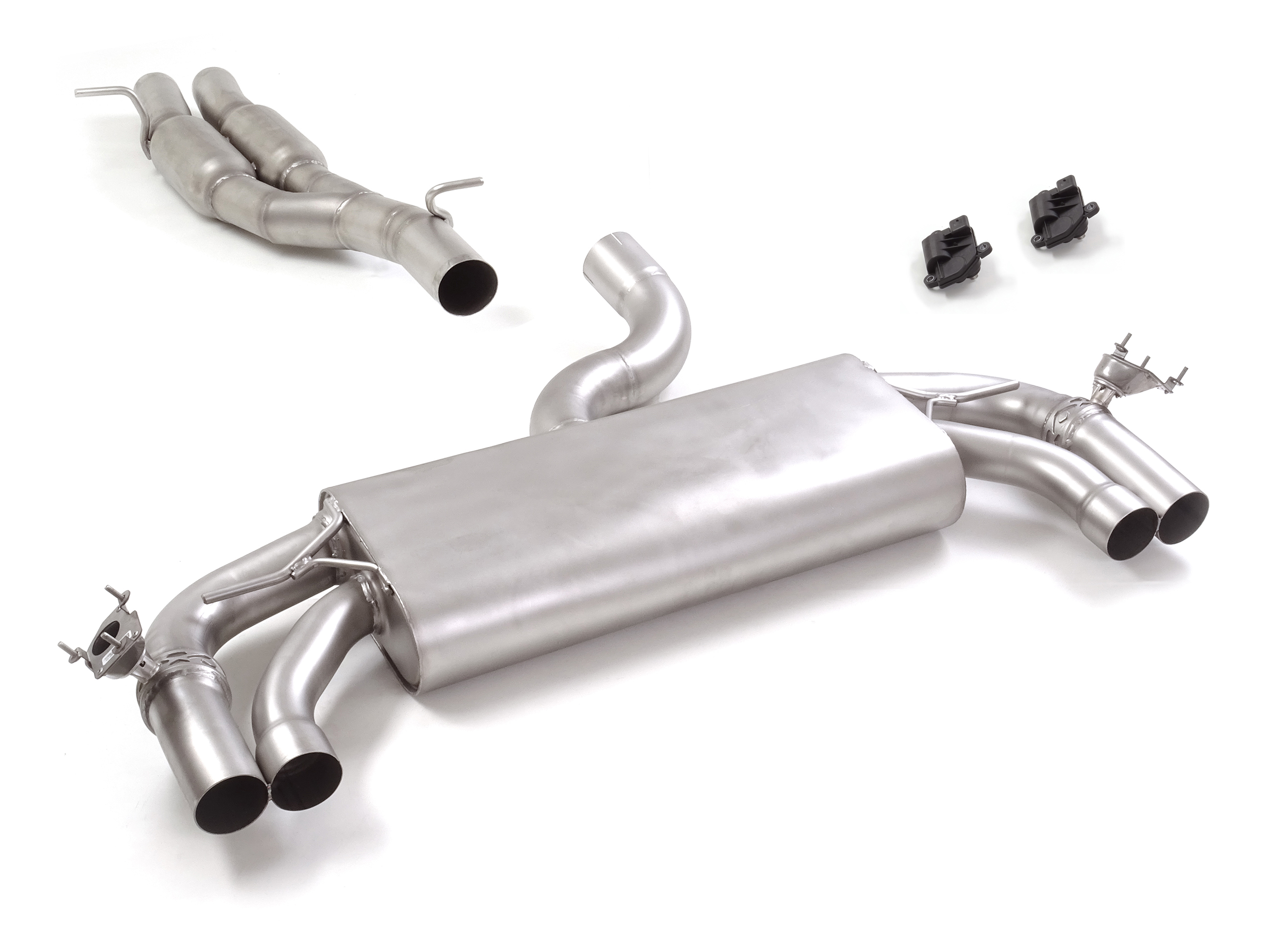 Centrale inox + Posteriore inox sdoppiato – Audi RS3 (typ 8Y 2021>> – Ragazzon
