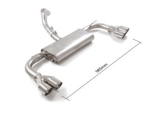 Posteriore inox sdoppiato con terminali rotondi 2 / 2x80 mm Sport Line sfalsati – Ford Focus Mk4 (typ DEH) 2018>>2026 2018>> – Ragazzon