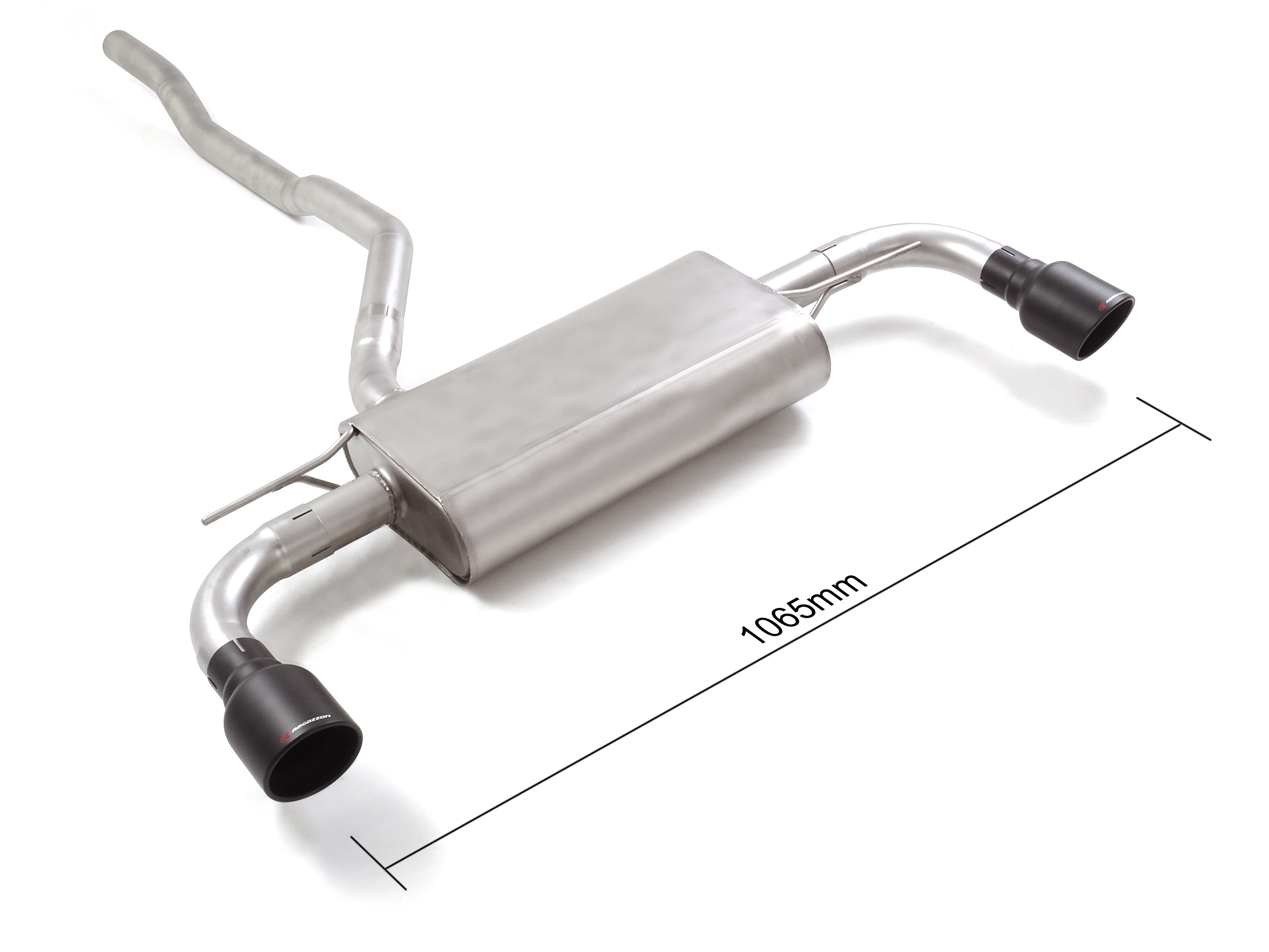 Posteriore inox sdoppiato con terminali rotondi 2 / 102 mm Sport Line Black – BMW F40 / F60 2017>> – Ragazzon