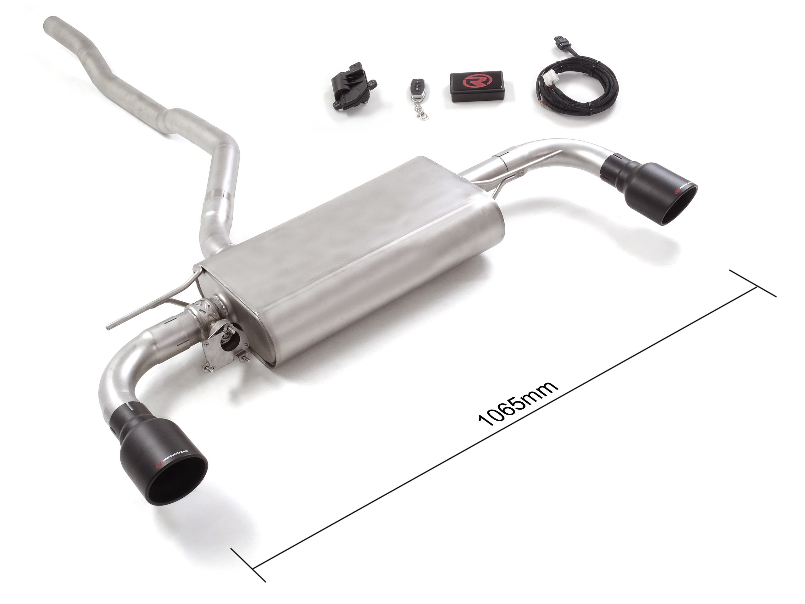 Posteriore inox sdoppiato con terminali rotondi 2 / 102 mm Sport Line Black – BMW F40 2019>> – Ragazzon