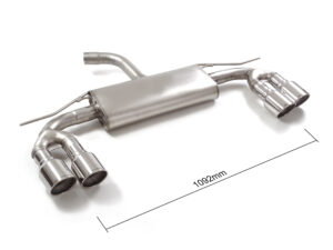 Posteriore inox sdoppiato con terminali rotondi 4 / 102 mm Sport Line sfalsati – Audi A3 (typ 8Y 2020>> – Ragazzon