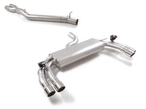 Tubo centrale Gr.N senza silenziatore inox + Posteriore inox sdoppiato con terminali rotondi 2 / 2x90 mm Sport Line sfalsati – Cupra Formentor (KM) 2020>> 2020>> – Ragazzon