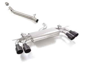 Tubo centrale inox + Posteriore inox sdoppiato con terminali rotondi 4 / 102 mm Sport Line Black – Audi S3 (typ 8Y) 2020>> 2020>> – Ragazzon