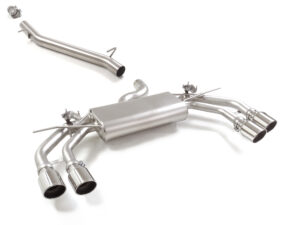 Tubo centrale inox + Posteriore inox sdoppiato con terminali rotondi 4 / 102 mm Sport Line – Audi S3 (typ 8Y) 2020>> 2020>> – Ragazzon