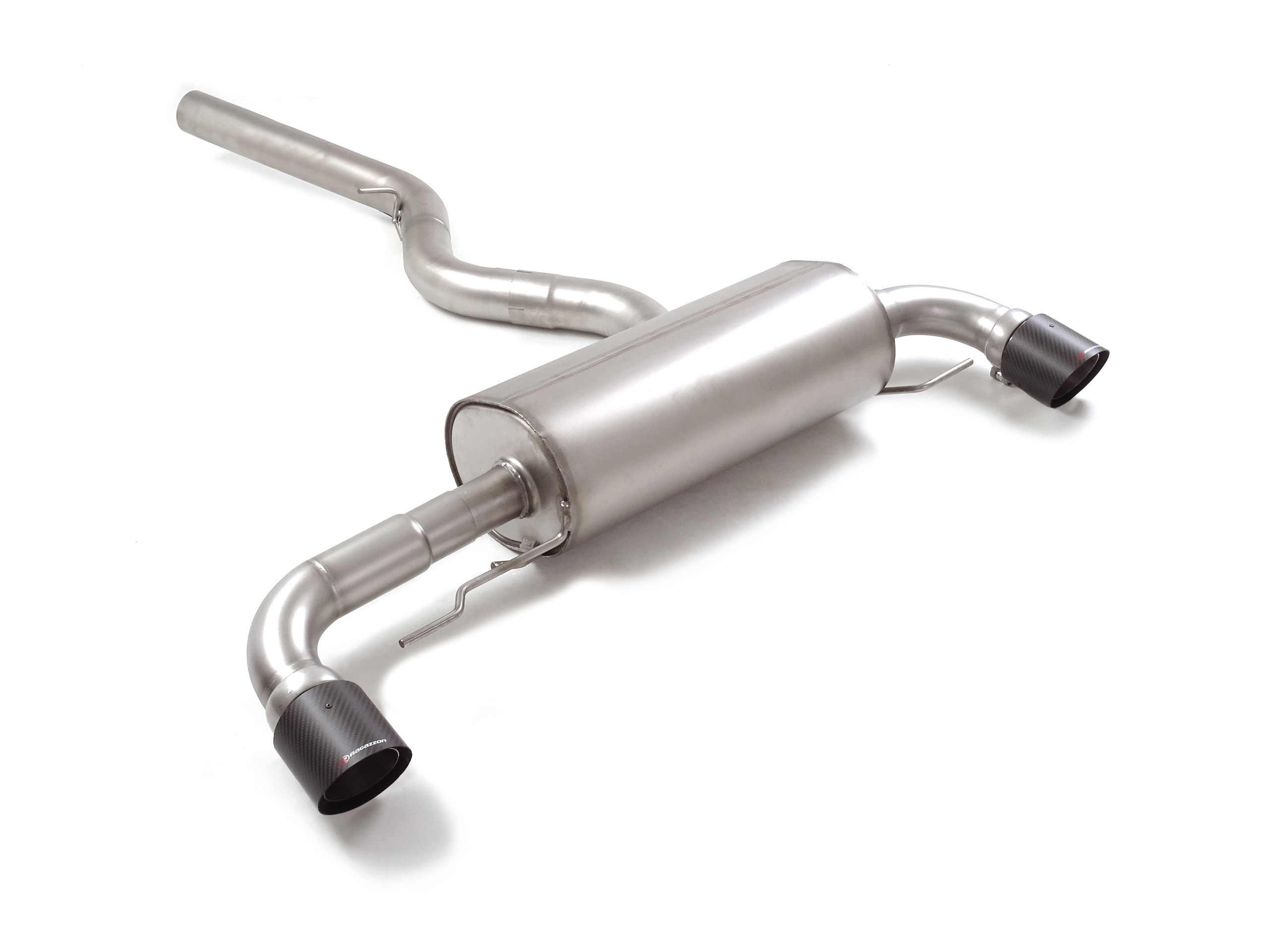 Posteriore inox sdoppiato con terminali rotondi 2 / 100 mm Carbon Shot – BMW G42(Coupè) 2021>> – Ragazzon