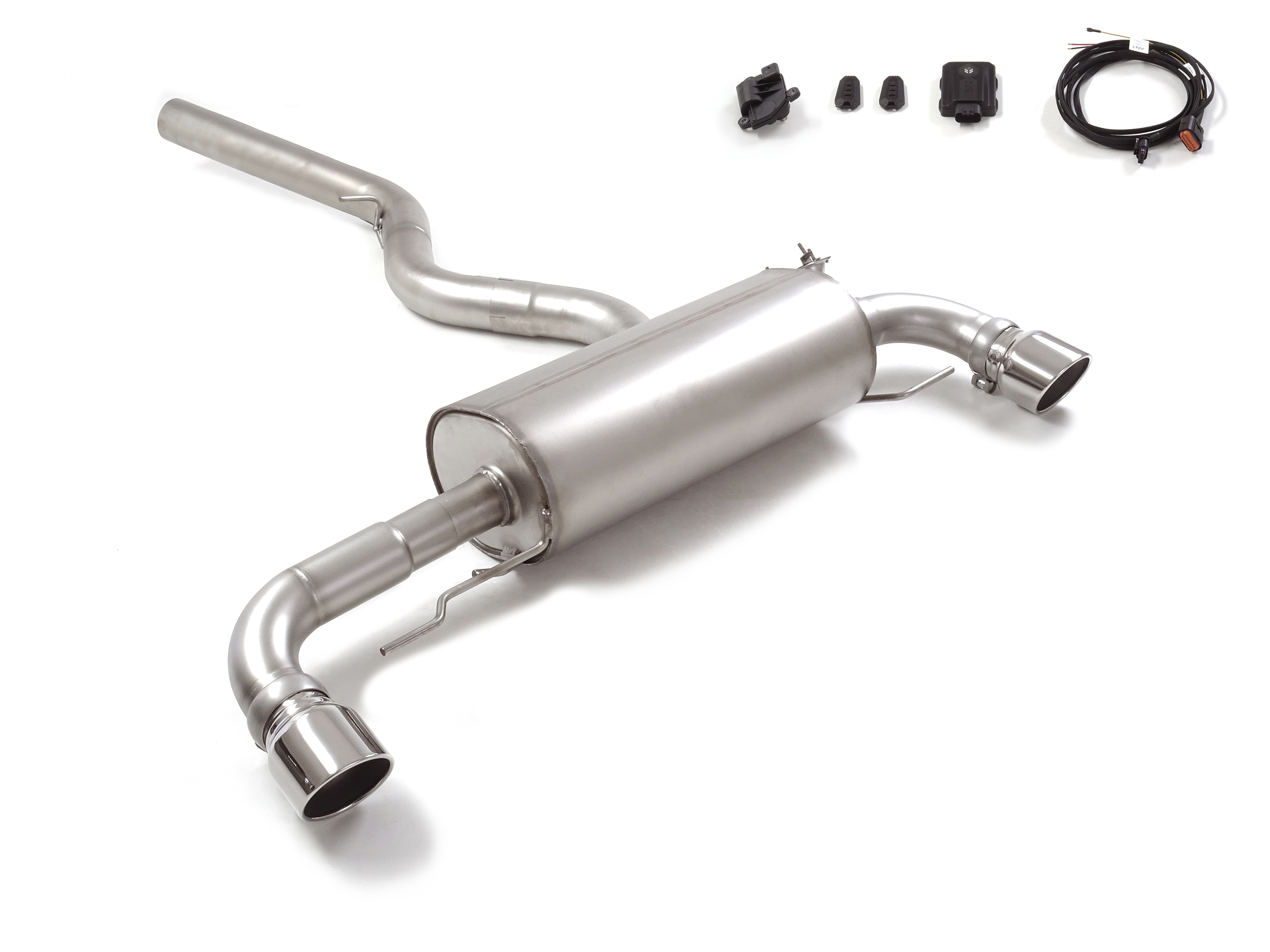 Posteriore inox sdoppiato con terminali rotondi 2 / 102 mm Sport Line – BMW G42(Coupè) 2021>> – Ragazzon