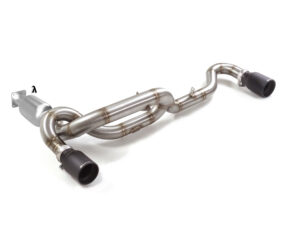 Tubo sostituzione catalizzatore Gr. N inox + Tubo posteriore Gr. N inox sdoppiato con terminali rotondi 2 / 102 mm Black – Porsche 911 (964) 1989>>1994 1989>> – Ragazzon
