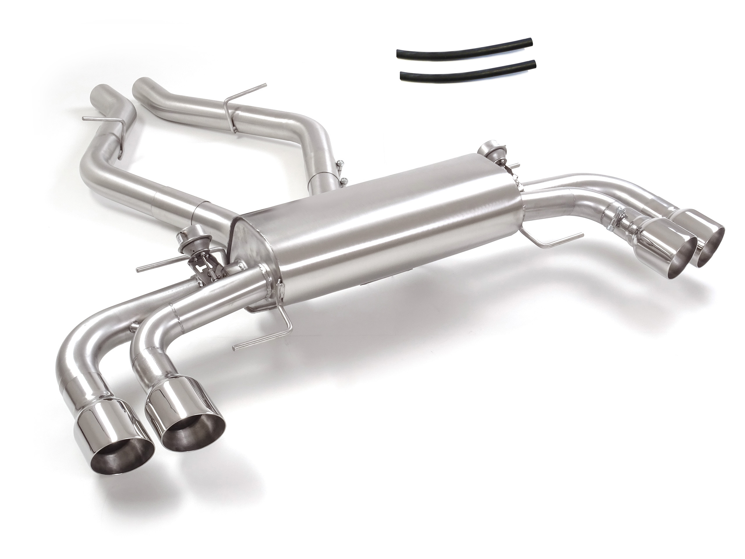 Posteriore inox sdoppiato con terminali rotondi 4 / 102 mm Sport Line sfalsati – Alfa Romeo Giulia(952) 2016>> 2016>> – Ragazzon