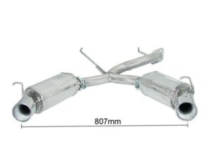 Posteriore inox sdoppiato con terminali rotondi 2 / 102 mm - Necessita modifica paraurti originale – Alfa Romeo GTV(916) / Spider(916) 1995>>2004 1995>> – Ragazzon