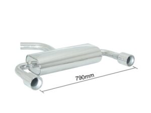 Posteriore inox sdoppiato con terminali rotondi 2 / 102 mm – Volkswagen Golf Mk5 (typ 1K) 2003>> – Ragazzon