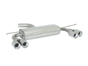 Posteriore inox sdoppiato con terminali rotondi 2 / 2x80 mm sfalsati - Necessita modifica paraurti originale – Audi A3 (typ 8P) 2003>>2013 2003>> – Ragazzon