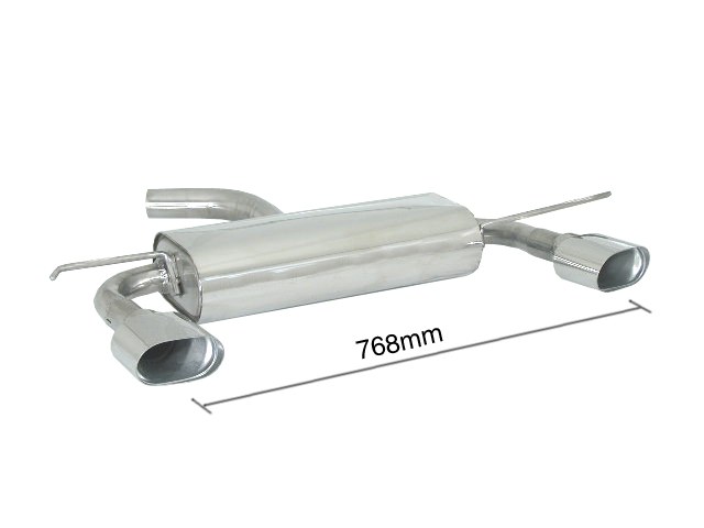 Posteriore inox sdoppiato con terminali ovali 2 / 128x80 mm - Necessita modifica paraurti originale – Seat Leon Mk2 (1P) 2005>>2012 2005>> – Ragazzon