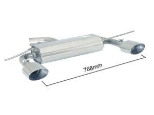 Posteriore inox sdoppiato con terminali ovali 2 / 135x90 mm Sport Line - Necessita modifica paraurti originale – Seat Leon Mk2 (1P) 2005>>2012 2005>> – Ragazzon