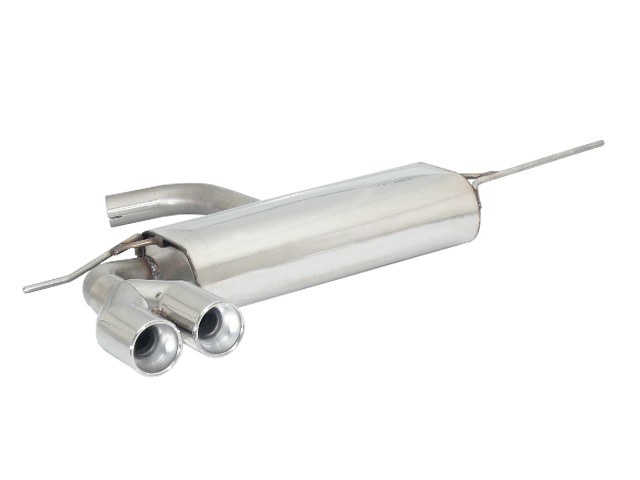 Posteriore inox con terminali rotondi 2x80 mm sfalsati – Volkswagen Golf Mk6 (typ 1K) 2008>> – Ragazzon
