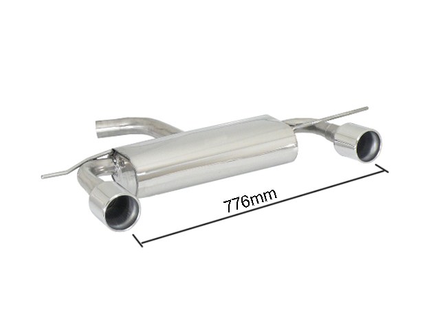 Posteriore inox sdoppiato con terminali rotondi 2 / 102 mm - Necessita modifica paraurti originale – Volkswagen Golf Mk6 (typ 1K) 2008>> – Ragazzon