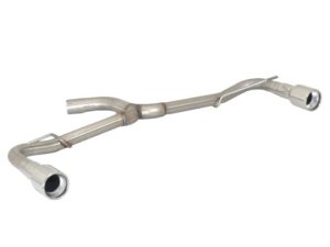 Tubo posteriore Gr. N inox sdoppiato con terminali rotondi 2 / 90 mm – Volkswagen Golf Mk6 (typ 1K) 2009>> – Ragazzon