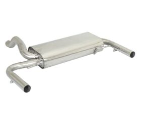 Posteriore inox sdoppiato con terminali rotondi 2 / 54 mm – Renault Clio Mk3 2005>>2012 2005>> – Ragazzon