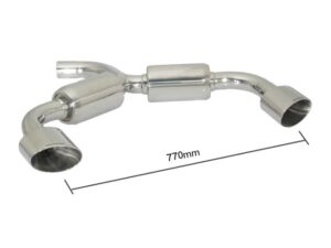 Posteriore inox sdoppiato con terminali ovali 2 / 135x90 mm Sport Line - Necessita modifica paraurti originale – Volkswagen Golf Mk6 (typ 1K) 2008>> – Ragazzon