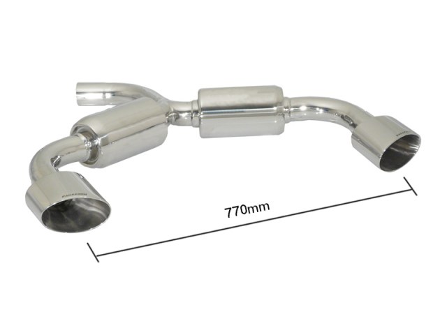 Posteriore inox sdoppiato con terminali ovali 2 / 135x90 mm Sport Line - Necessita modifica paraurti originale – Volkswagen Golf Mk6 (typ 1K) 2008>> – Ragazzon