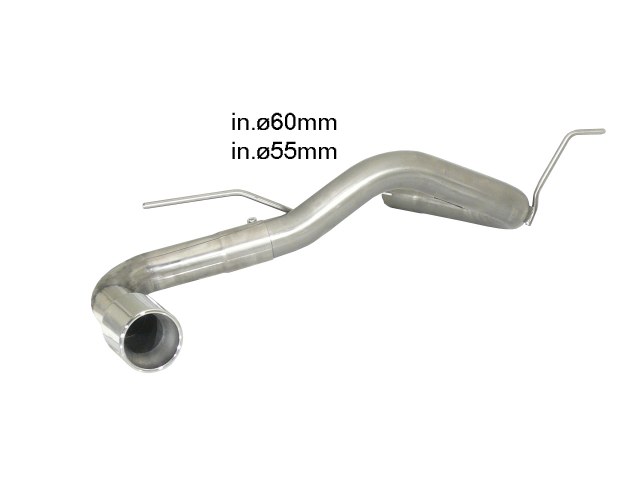 Tubo posteriore Gr. N inox con terminale rotondo 90 mm – BMW F20 / F21 / N47 / B47 2011>> – Ragazzon