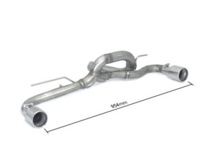 Tubo posteriore Gr. N inox sdoppiato con terminali rotondi 2 / 90 mm - Necessita modifica paraurti originale – BMW F20 / F21 / N47 / B47 2011>> – Ragazzon