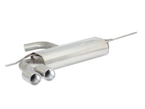 Posteriore inox con terminali rotondi 2x80 mm sfalsati – Volkswagen Golf Mk6 (typ 1K) 2008>> – Ragazzon