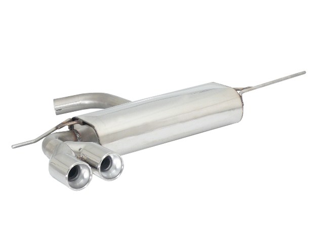 Posteriore inox con terminali rotondi 2x80 mm sfalsati – Volkswagen Golf Mk6 (typ 1K) 2008>> – Ragazzon