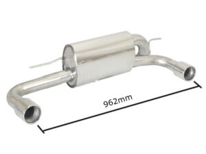 Posteriore inox sdoppiato con terminali rotondi 2 / 90 mm – BMW F20 / F21 / N13 2011>> – Ragazzon