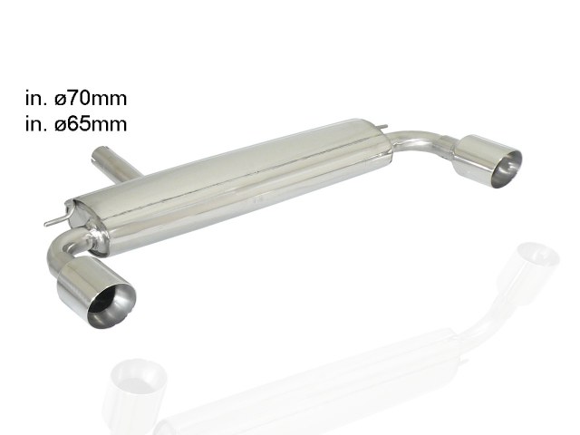 Posteriore inox sdoppiato con terminali rotondi 2 / 90 mm Sport Line – Mini R60 2010>> – Ragazzon