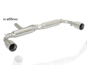 Posteriore inox sdoppiato con terminali rotondi 2 / 102 mm - Necessita modifica paraurti originale oppure sottoparaurti "Cooper S" – Mini R60 2010>> – Ragazzon