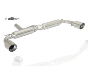 Posteriore inox sdoppiato con terminali rotondi 2 / 102 mm Sport Line - Necessita modifica paraurti originale oppure sottoparaurti "Cooper S" – Mini R60 2010>> – Ragazzon