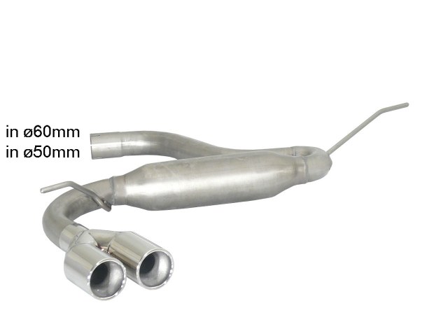 Posteriore inox con terminali rotondi 2x80 mm sfalsati – Volkswagen Golf Mk7 (typ AU) 2012>> – Ragazzon