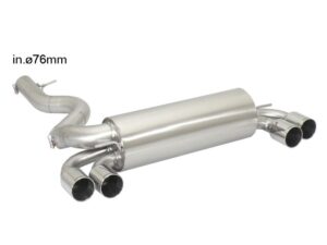 Posteriore inox sdoppiato con terminali rotondi 2 / 2x80 mm Race Line sfalsati – BMW E82 2011>> – Ragazzon