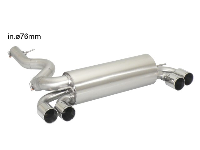 Posteriore inox sdoppiato con terminali rotondi 2 / 2x80 mm Race Line sfalsati – BMW E82 2011>> – Ragazzon