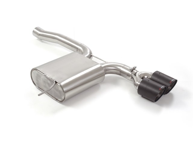 Posteriore inox con terminali rotondi 2x100 mm Carbon Shot – Mini F56 2014>> – Ragazzon