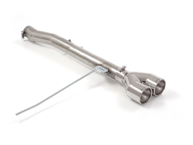 Tubo posteriore Gr. N inox con terminali rotondi 2x102 mm – Mini F56 2014>> – Ragazzon