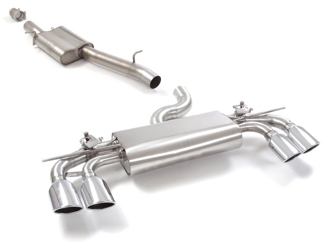 Centrale inox + Posteriore inox sdoppiato con terminali ovali 4 / 108x70 mm – Audi S3 (typ 8V) 2013>>2020 2013>> – Ragazzon