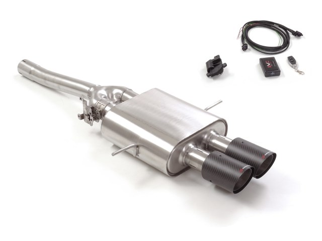 Posteriore inox con terminali rotondi 2x90 mm Carbon Shot – Mini R56 2006>> – Ragazzon