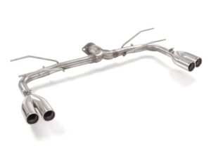 Tubo posteriore Gr. N inox sdoppiato con terminali rotondi 2 / 2x70 mm sfalsati – Fiat 124 Spider 2016>>2021 2016>> – Ragazzon