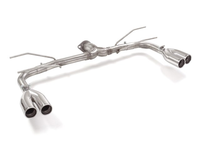 Tubo posteriore Gr. N inox sdoppiato con terminali rotondi 2 / 2x70 mm sfalsati – Fiat 124 Spider 2016>>2021 2016>> – Ragazzon