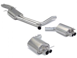 Centrale inox + Posteriore inox sdoppiato – Audi RS6 (typ 4G 2013>> – Ragazzon