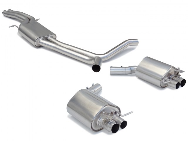 Centrale inox + Posteriore inox sdoppiato – Audi RS6 (typ 4G 2013>> – Ragazzon