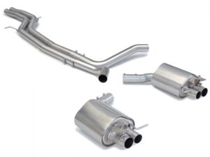 Tubo centrale Gr.N senza silenziatore inox + Posteriore inox sdoppiato – Audi RS6 (typ 4G 2013>> – Ragazzon