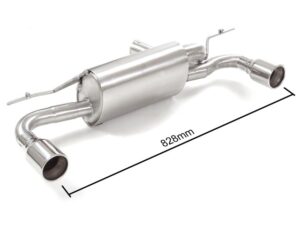 Posteriore inox sdoppiato con terminali rotondi 2 / 90 mm – BMW F20 / F21 / B38 2011>> – Ragazzon